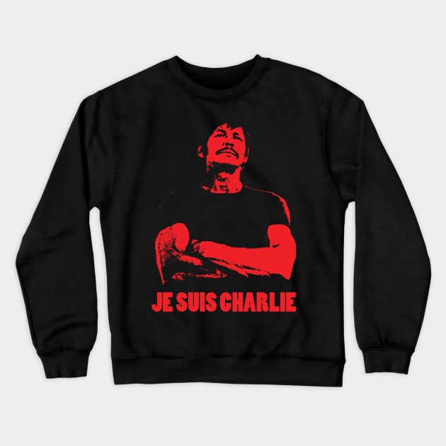 Charles Bronson - Je Suis Charlie Crewneck Sweatshirt by haunteddata